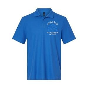 I Wear Blue Angel Syndrome Awareness Great Gift Softstyle Adult Sport Polo