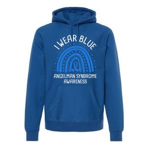 I Wear Blue Angel Syndrome Awareness Great Gift Premium Hoodie