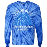 I Wear Blue Angel Syndrome Awareness Great Gift Tie-Dye Long Sleeve Shirt