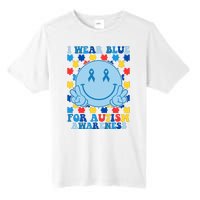 I Wear Blue For Autism Awareness Month Smile Peace Tall Fusion ChromaSoft Performance T-Shirt