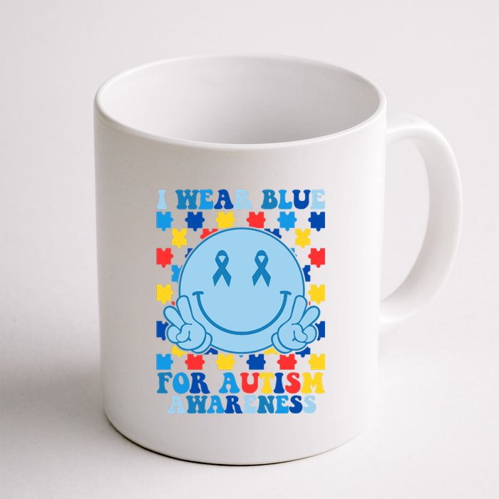 I Wear Blue For Autism Awareness Month Smile Peace Coffee Mug