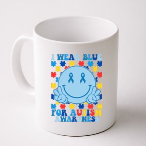 I Wear Blue For Autism Awareness Month Smile Peace Coffee Mug