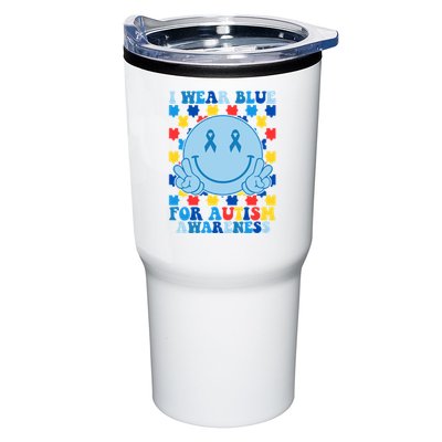 I Wear Blue For Autism Awareness Month Smile Peace Tumbler