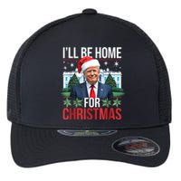 I Will Be Home For Christmas Funny Trump Flexfit Unipanel Trucker Cap