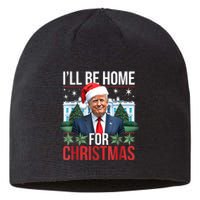 I Will Be Home For Christmas Funny Trump Sustainable Beanie