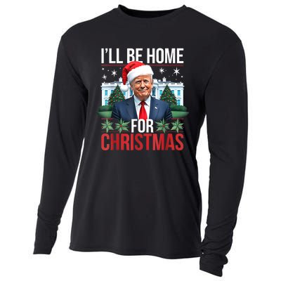 I Will Be Home For Christmas Funny Trump Cooling Performance Long Sleeve Crew