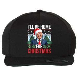 I Will Be Home For Christmas Funny Trump Wool Snapback Cap