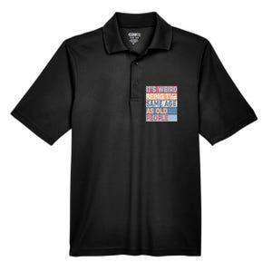 Its Weird Being The Same Age As Old People Retro Sarcastic Men's Origin Performance Pique Polo