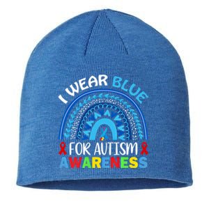 I Wear Blue For My Son Autism Awareness Cute Gift Sustainable Beanie