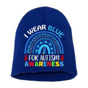 I Wear Blue For My Son Autism Awareness Cute Gift Short Acrylic Beanie