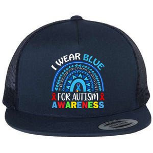 I Wear Blue For My Son Autism Awareness Cute Gift Flat Bill Trucker Hat