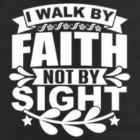 I Walk By Faith T 7 Panel Mesh Trucker Snapback Hat