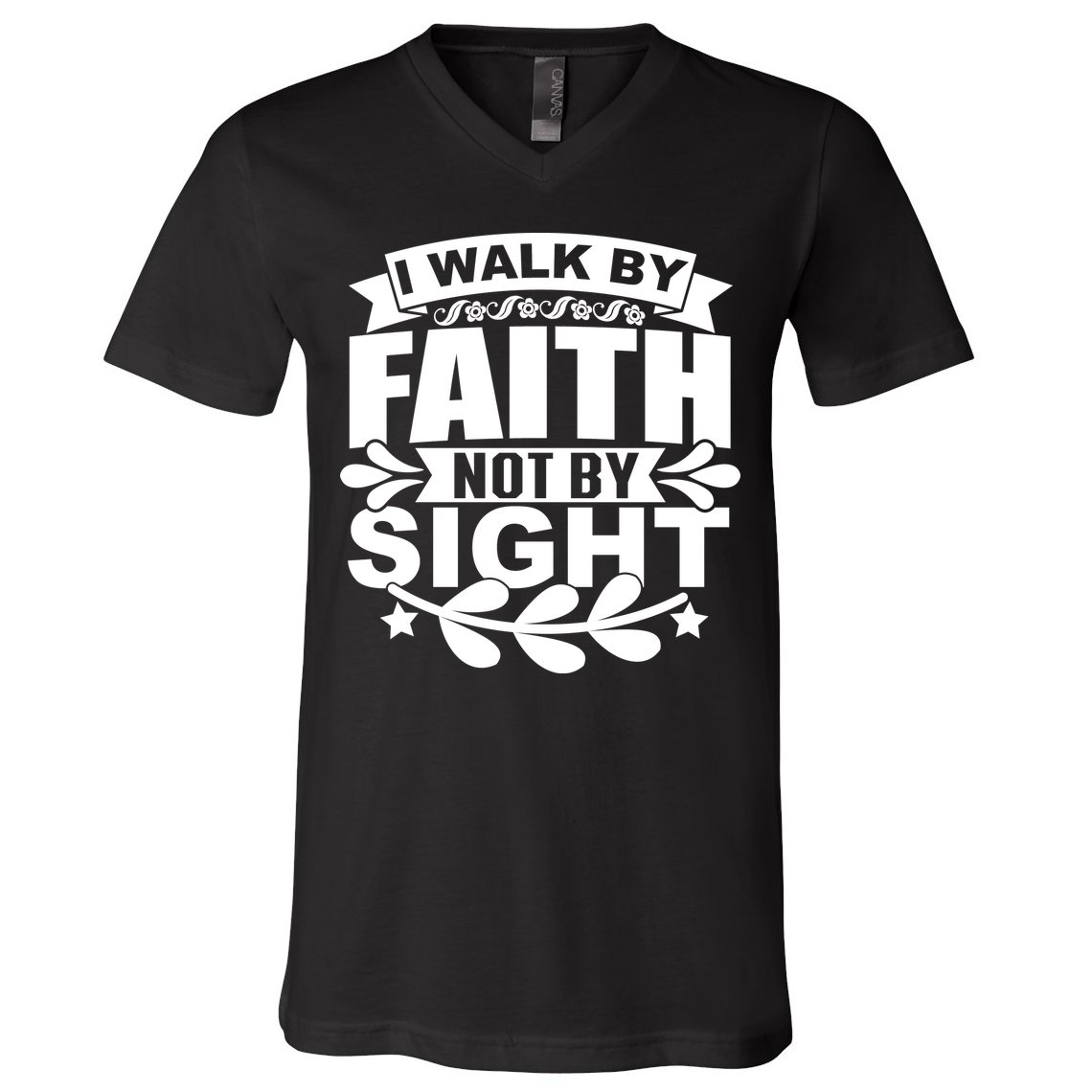 I Walk By Faith T V-Neck T-Shirt