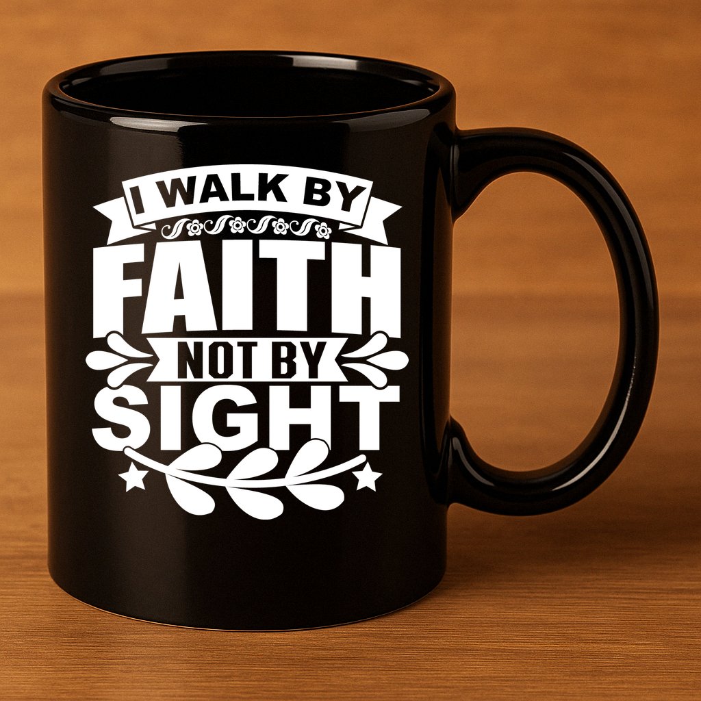 I Walk By Faith T 11oz C Handle Ceramic Mug