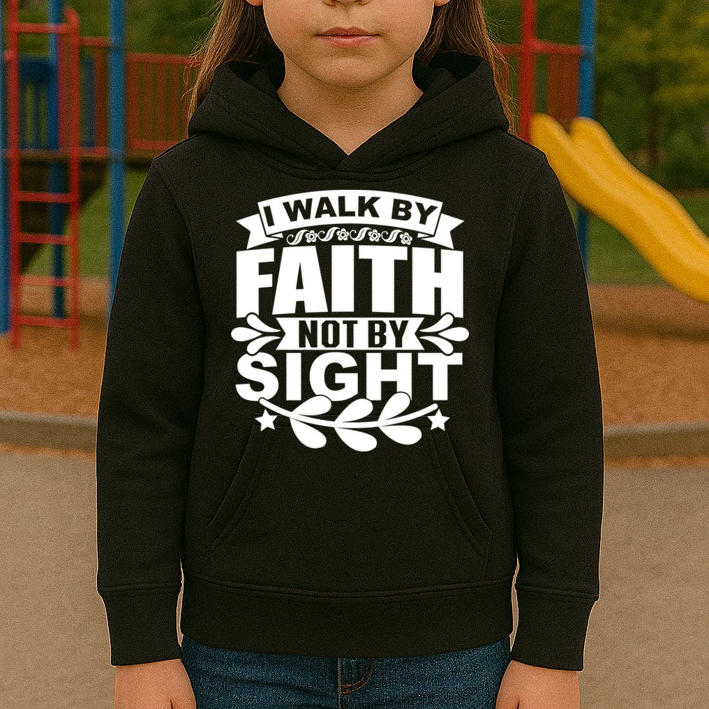 I Walk By Faith T Kids Hoodie
