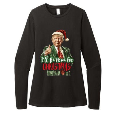 I Will Be Home For Christmas Funny Trump Womens CVC Long Sleeve Shirt