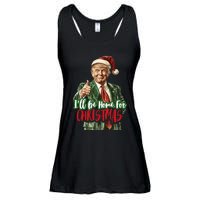 I Will Be Home For Christmas Funny Trump Ladies Essential Flowy Tank