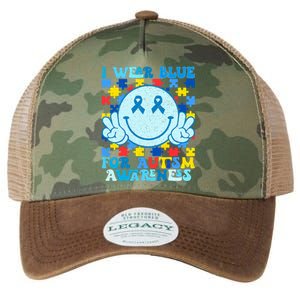 I Wear Blue For Autism Awareness Month Legacy Tie Dye Trucker Hat