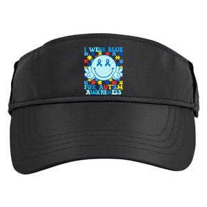 I Wear Blue For Autism Awareness Month Adult Drive Performance Visor