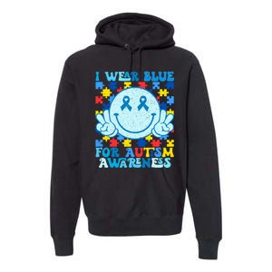 I Wear Blue For Autism Awareness Month Premium Hoodie