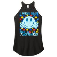 I Wear Blue For Autism Awareness Month Women’s Perfect Tri Rocker Tank