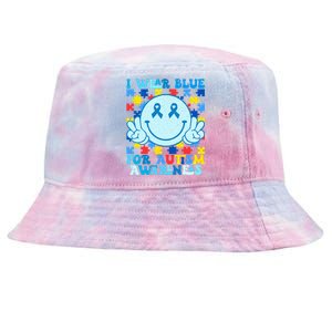 I Wear Blue For Autism Awareness Month Tie-Dyed Bucket Hat