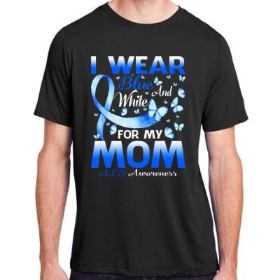 I Wear Blue And White For My Mom ALS Awareness Adult ChromaSoft Performance T-Shirt