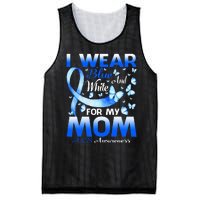 I Wear Blue And White For My Mom ALS Awareness Mesh Reversible Basketball Jersey Tank