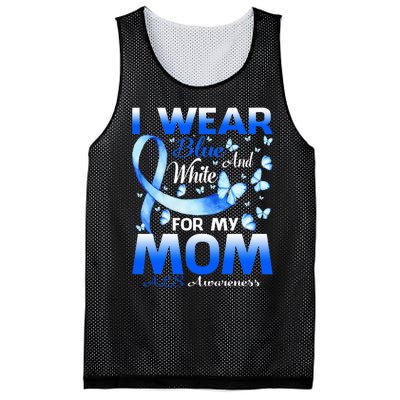 I Wear Blue And White For My Mom ALS Awareness Mesh Reversible Basketball Jersey Tank