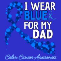 I Wear Blue For My Dad Colon Cancer Awareness Cool Gift Womens Tank Top