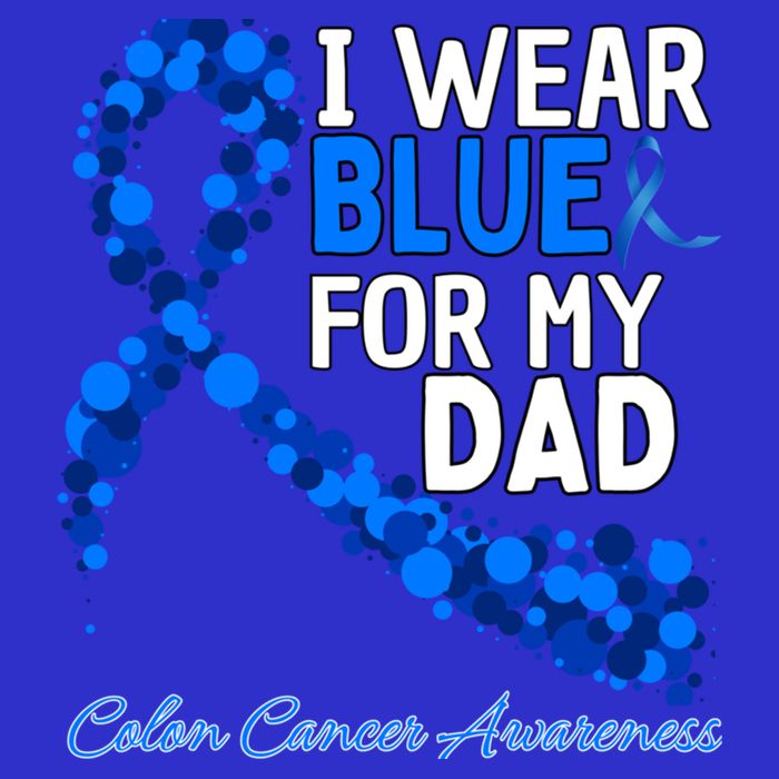 I Wear Blue For My Dad Colon Cancer Awareness Cool Gift Womens Tank Top