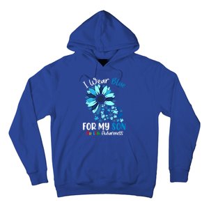 I Wear Blue For My Son Autism Awareness Sunflower Gift Hoodie