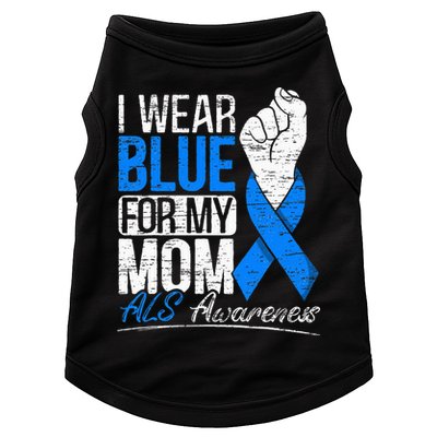 I Wear Blue For My Dad ALS Awareness Supporter Warrior Doggie Tank