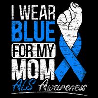 I Wear Blue For My Dad ALS Awareness Supporter Warrior City Backpack
