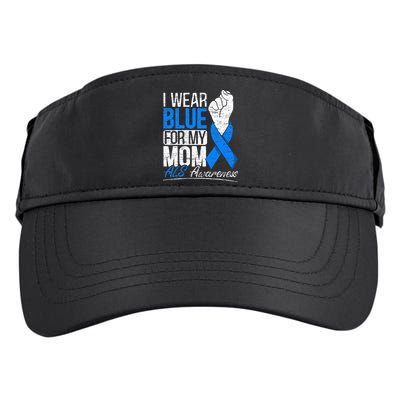 I Wear Blue For My Dad ALS Awareness Supporter Warrior Adult Drive Performance Visor