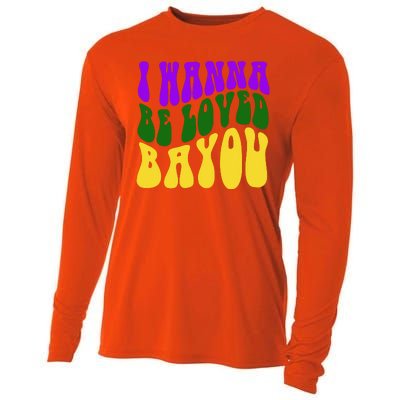 I Wanna Be Loved Bayou Mardi Gras Cooling Performance Long Sleeve Crew