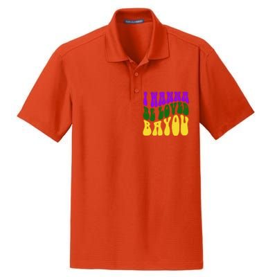 I Wanna Be Loved Bayou Mardi Gras Dry Zone Grid Polo