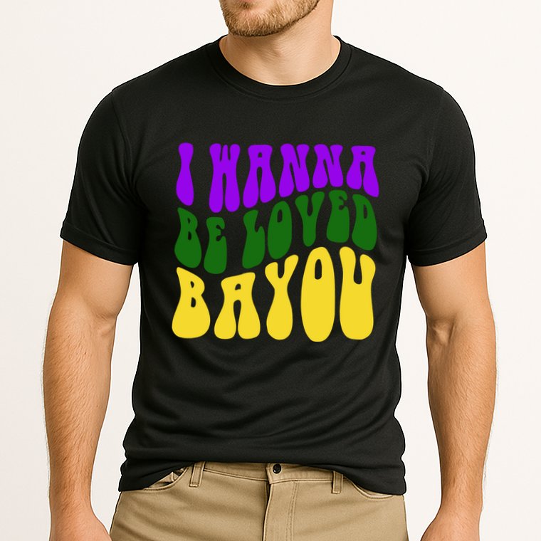I Wanna Be Loved Bayou Mardi Gras Cooling Performance Crew T-Shirt