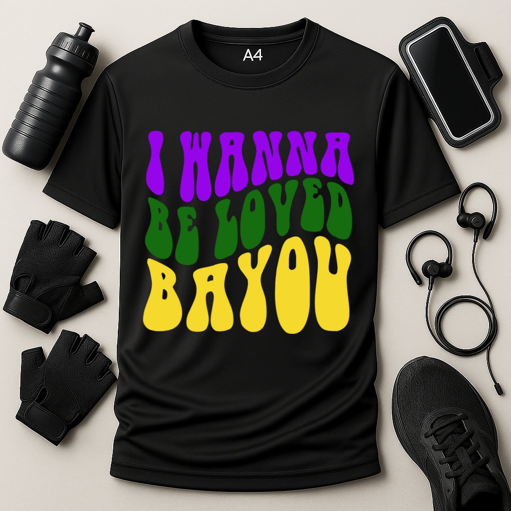 I Wanna Be Loved Bayou Mardi Gras Cooling Performance Crew T-Shirt