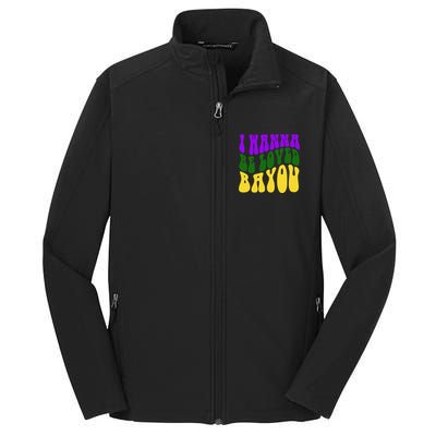 I Wanna Be Loved Bayou Mardi Gras Core Soft Shell Jacket