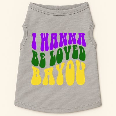 I Wanna Be Loved Bayou Mardi Gras Doggie Tank