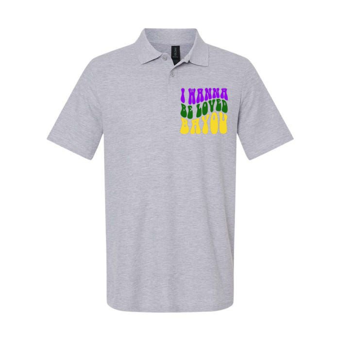 I Wanna Be Loved Bayou Mardi Gras Softstyle Adult Sport Polo