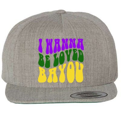 I Wanna Be Loved Bayou Mardi Gras Wool Snapback Cap