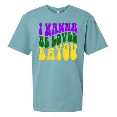 I Wanna Be Loved Bayou Mardi Gras Sueded Cloud Jersey T-Shirt