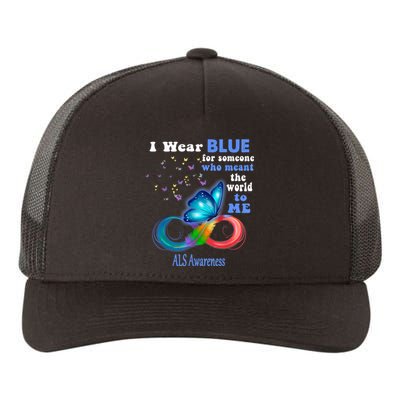 I Wear Blue ALS Awareness Yupoong Adult 5-Panel Trucker Hat