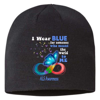 I Wear Blue ALS Awareness Sustainable Beanie