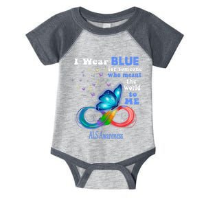 I Wear Blue ALS Awareness Infant Baby Jersey Bodysuit