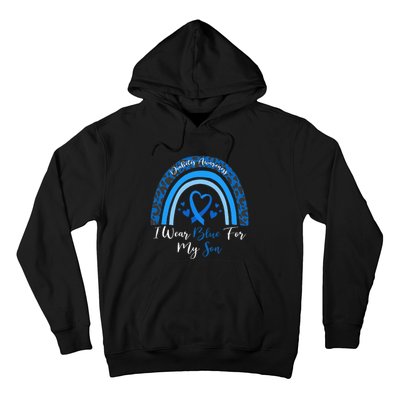 I Wear Blue For My Son Diabetes Awareness Month Gifts Hoodie