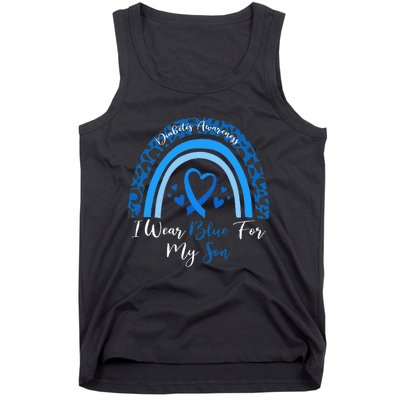 I Wear Blue For My Son Diabetes Awareness Month Gifts Tank Top