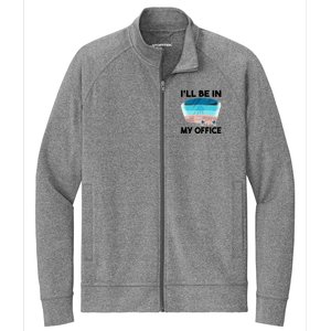 I Will Be In My Office Airplane Flying Aircraft Gift Stretch Full-Zip Cadet Jacket